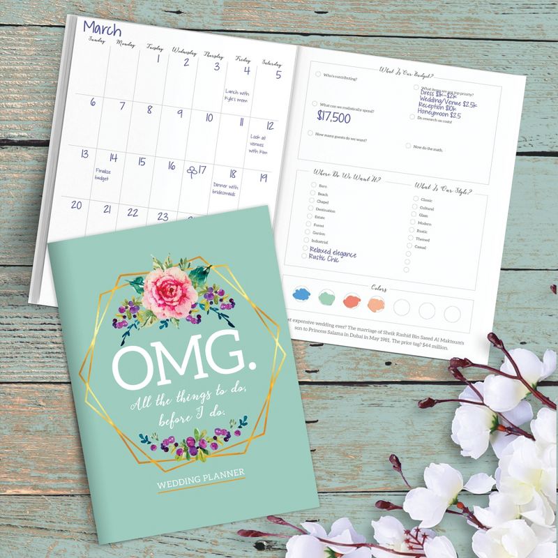 Undated Wedding Planner 7.5"x 10.25" Pastel Blue - TF Publishing