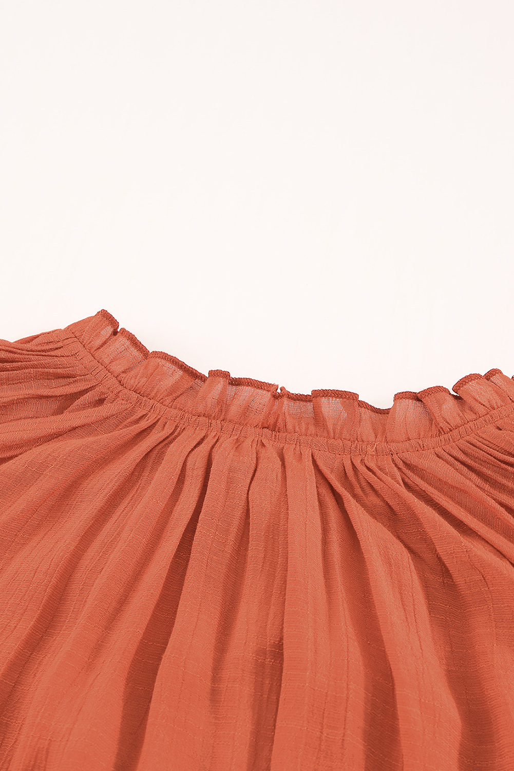 One World Apparel Jacquard Square Neck Short Sleeve Ivory Multi Floral Print Top