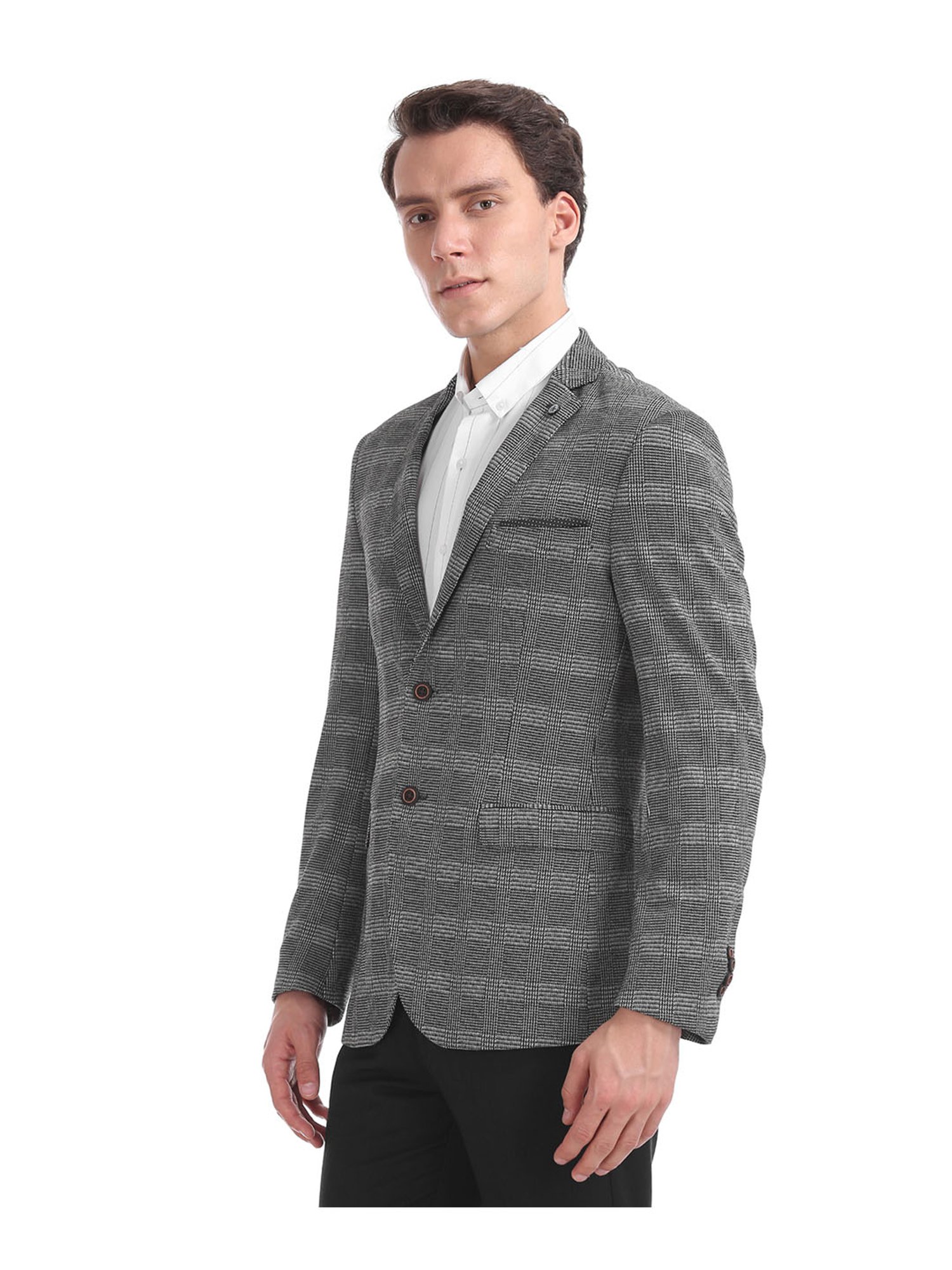 Arrow New York Grey Checks Blazer