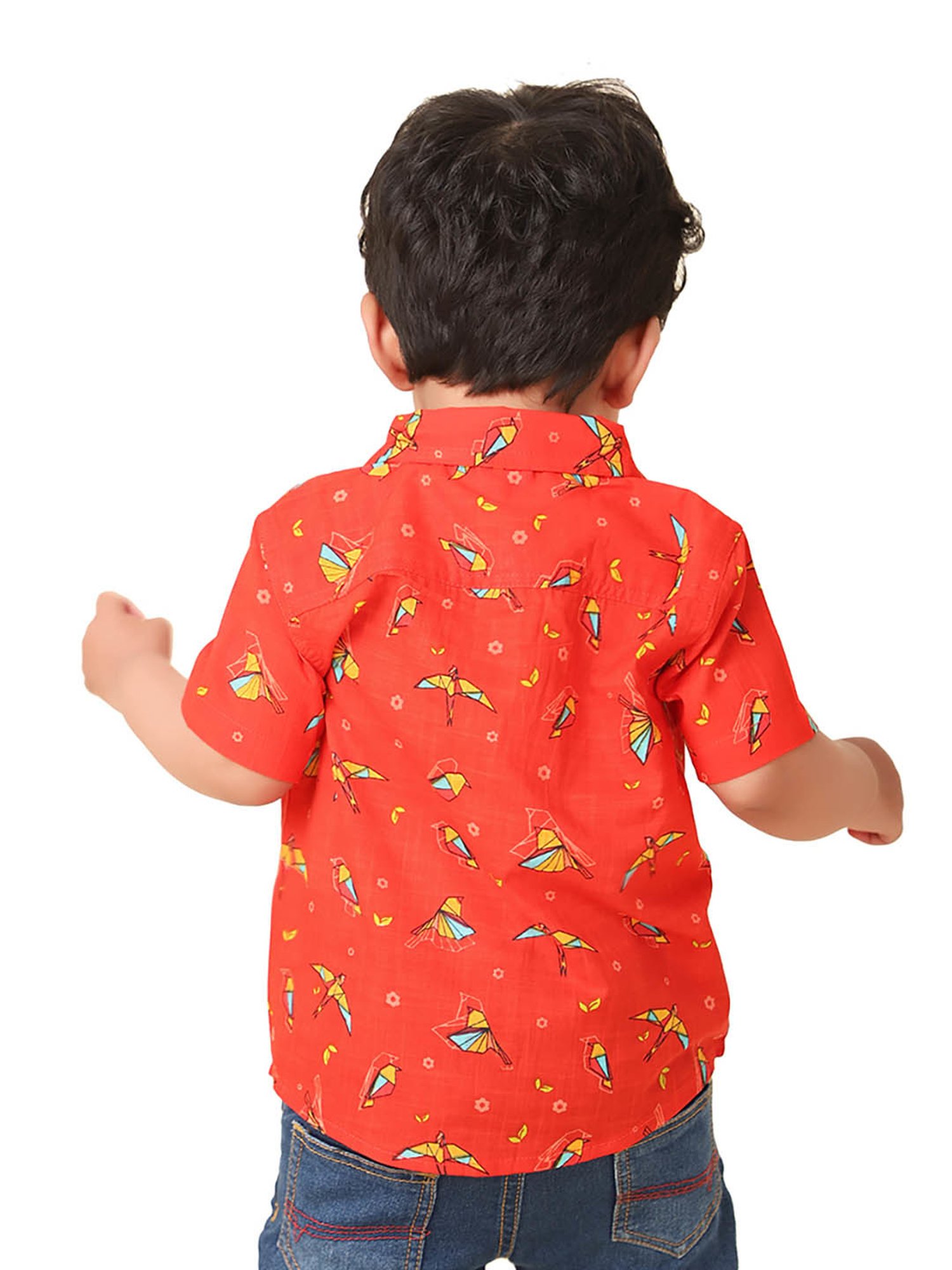 Pantaloons Baby White Cotton Printed Shirt