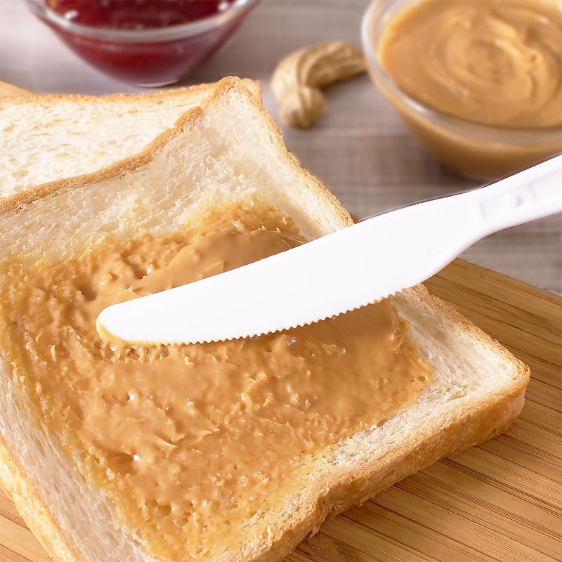 Karat 7.6 Inch White Plastic Poly Wrapped Individually Packaged Heavyweight Disposable Knives for Restaurants, Diners, and Takeout (Pack of 1,000)