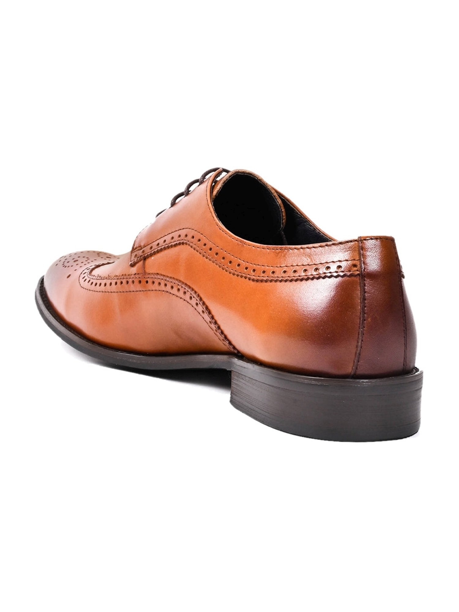Cobblerz Men's Tan Brogue Shoes