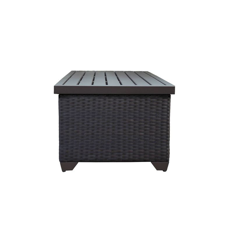 New Boston 8pc Seating Set Gray Frame Sunbrella Spectrum Denim Fabric - La-Z-Boy