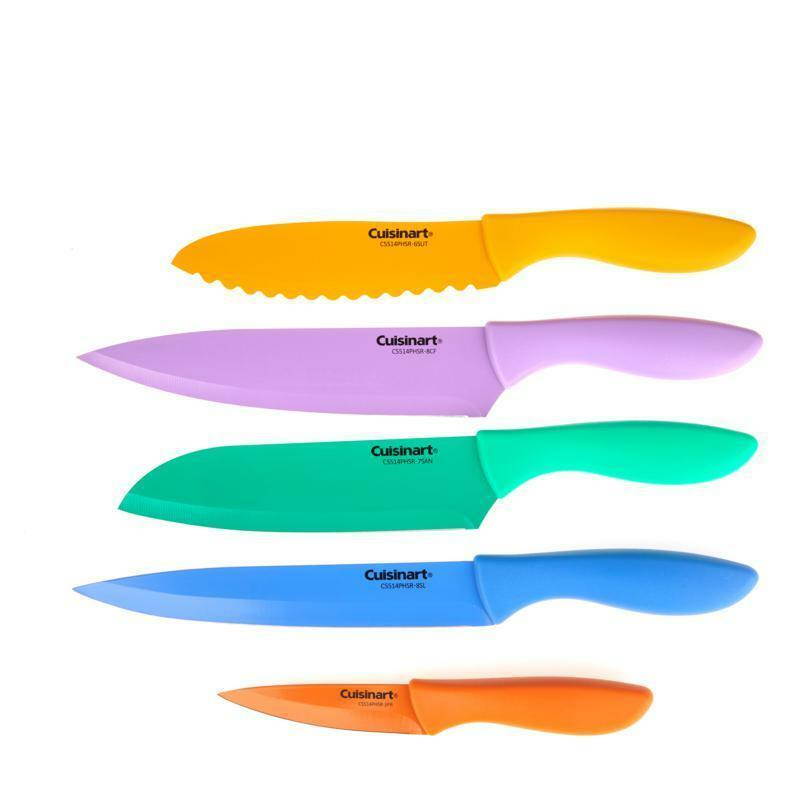 Cuisinart 14-piece Ceramic-Coated Stainless Steel Knife Set with Cutting Mats