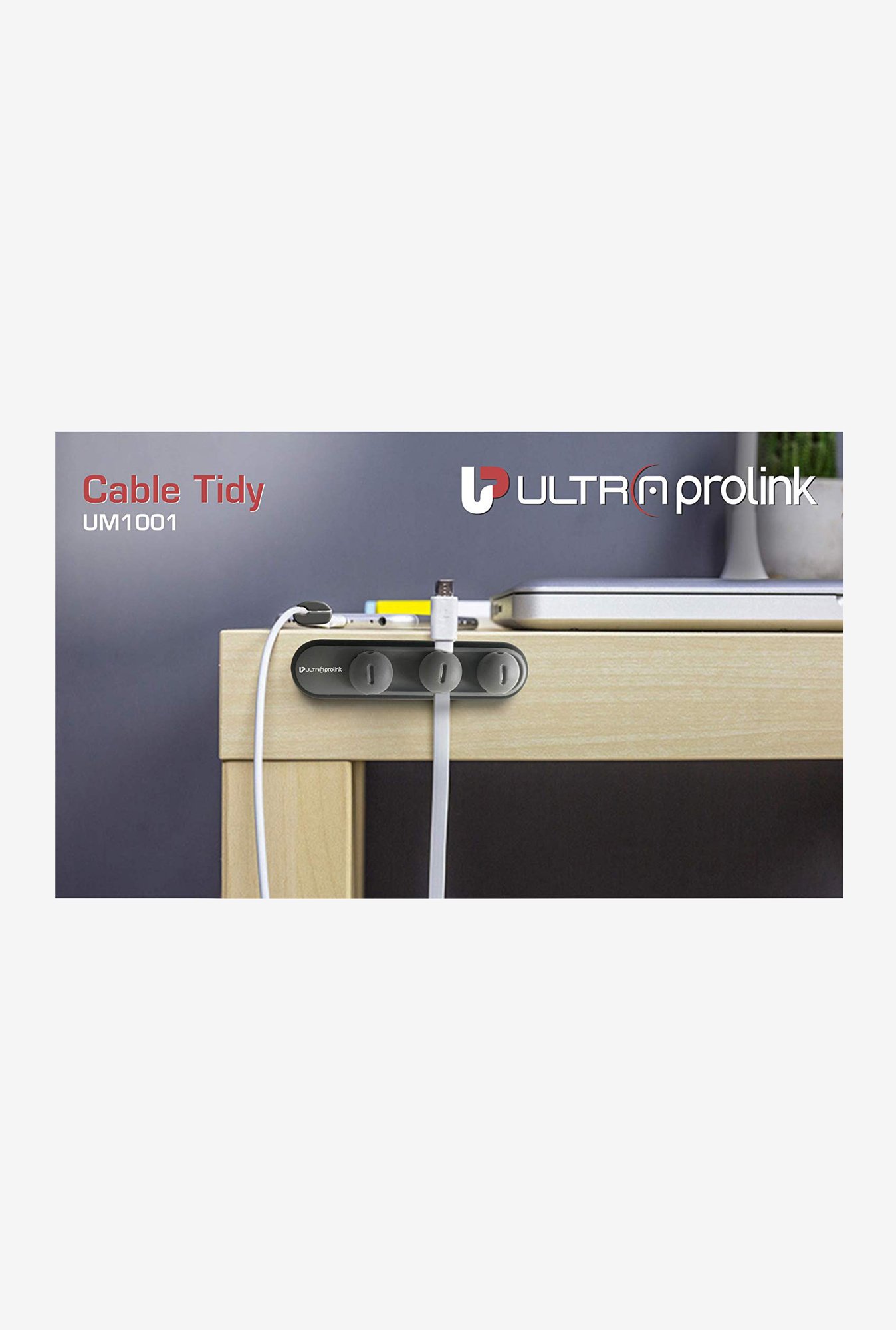 ULTRAPROLINK UM1001 Cable Tidy Magnetic Cable Organizer (Grey)