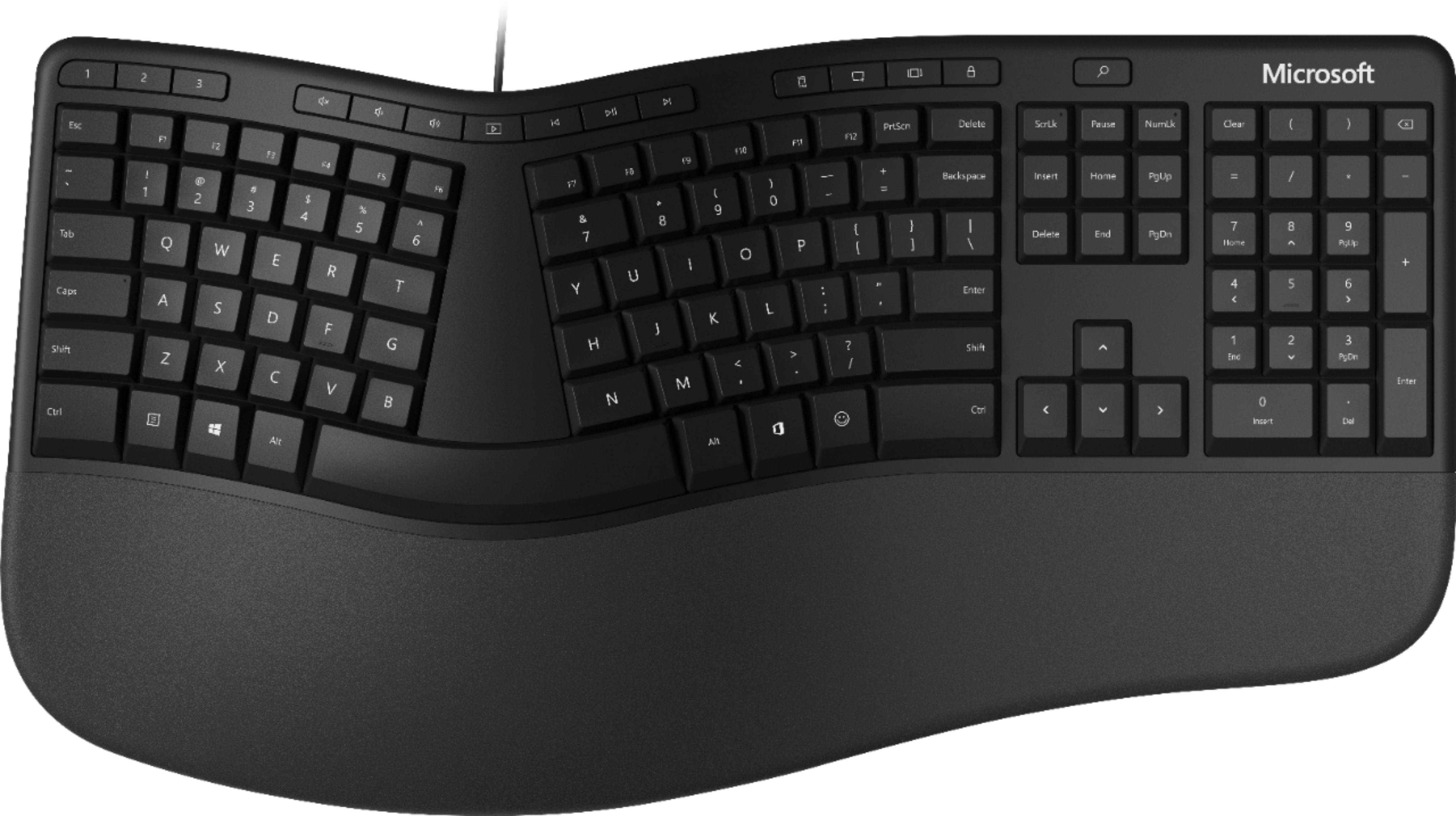 Microsoft - Ergonomic Keyboard - Black (LXM-00001)