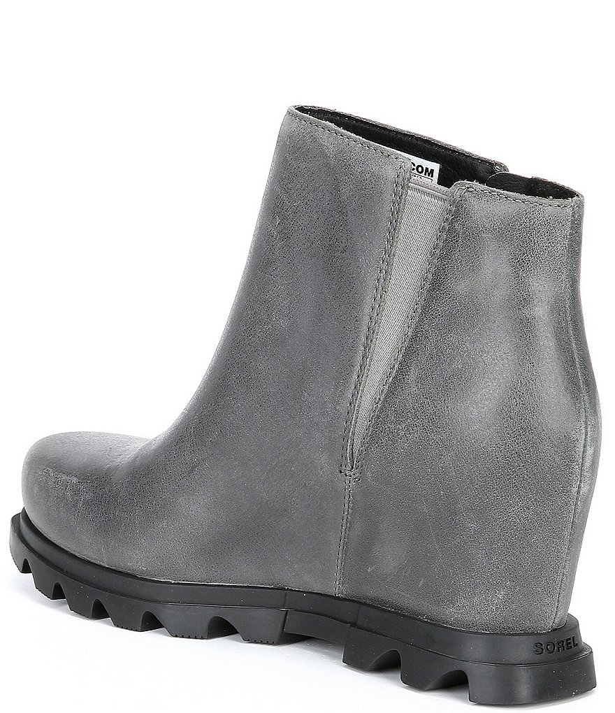 Sorel Joan of Arctic Waterproof Leather Wedge Zip Booties