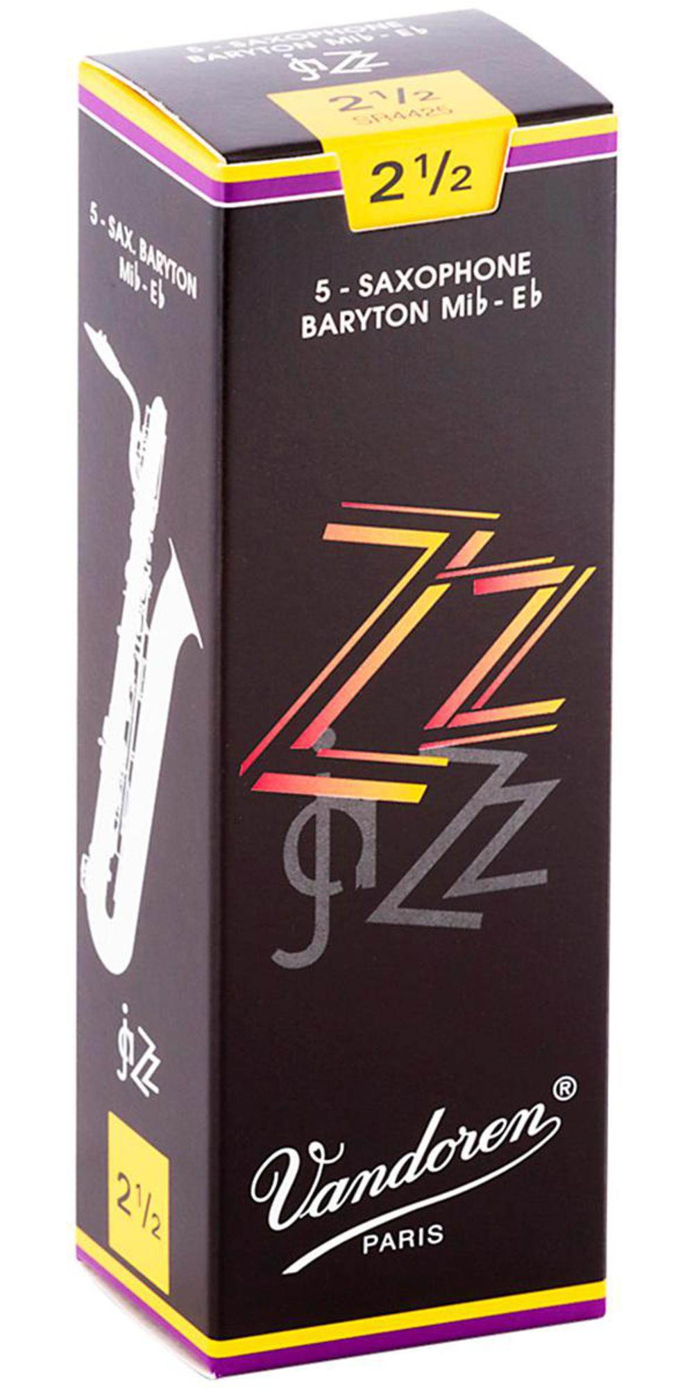Vandoren 5 Baritone Saxophone ZZ #2.5 Reeds