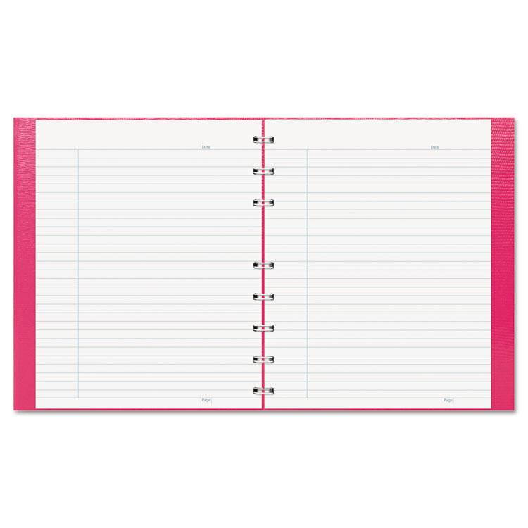 NotePro Notebook 7 1/4 x 9 1/4 White Paper Bright Pink Cover 75 Ruled Sheets
