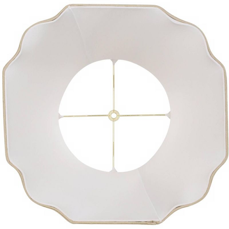 Imperial Shade Taupe Medium Bell Lamp Shade 10" Top x 16" Bottom x 14" Slant x 13.5" High (Spider) Replacement with Harp and Finial