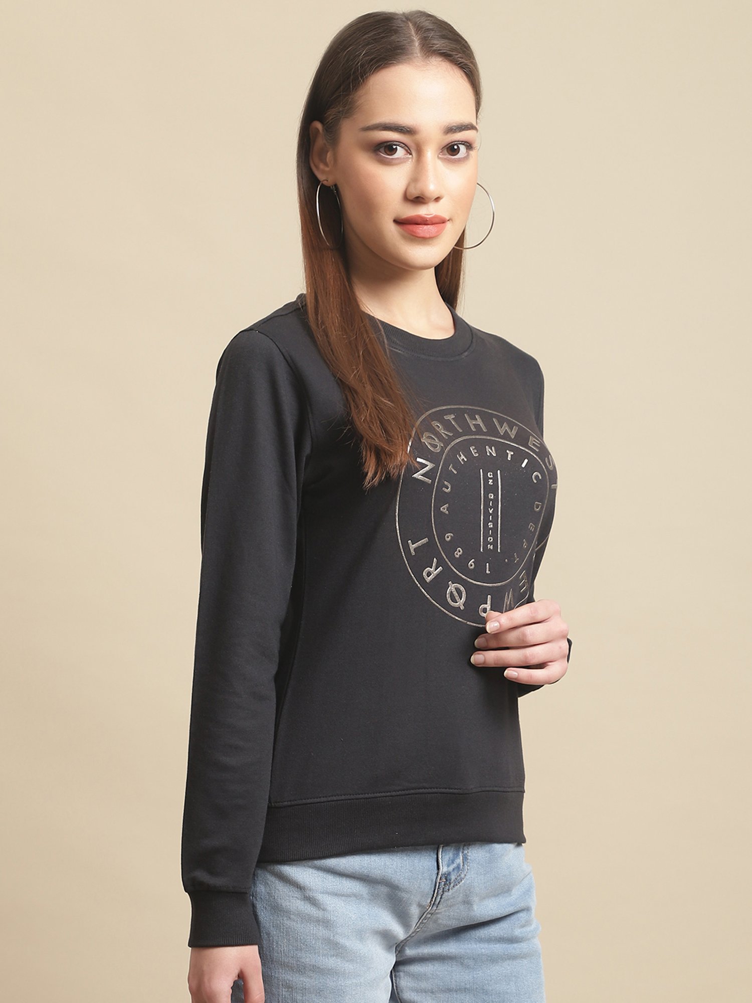 Crozo By Cantabil Dark Navy Printed Pullover