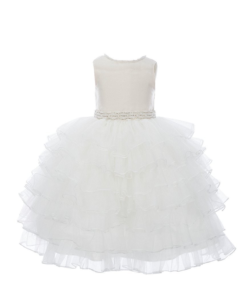 Badgley Mischka Little Girls 4-6X 3D Floral Hi-Low Dress