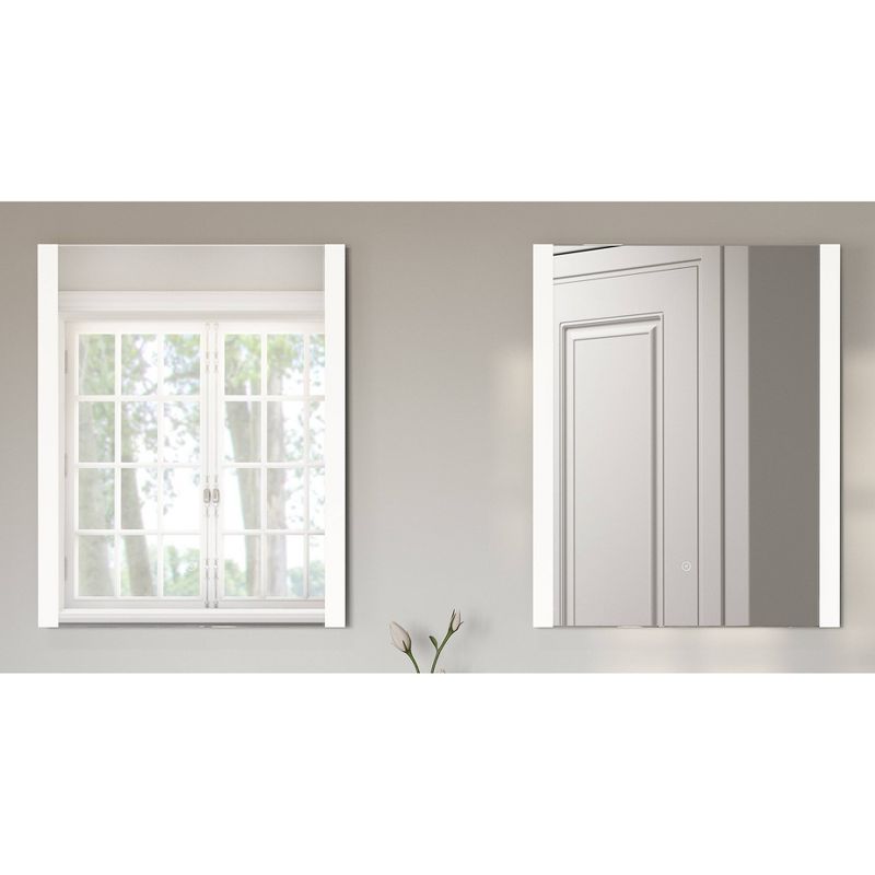 24"x30" Premium Lumen Single Frameless Fixed Color Temp LED Wall Mirror with Anti Fog Glass - Tosca