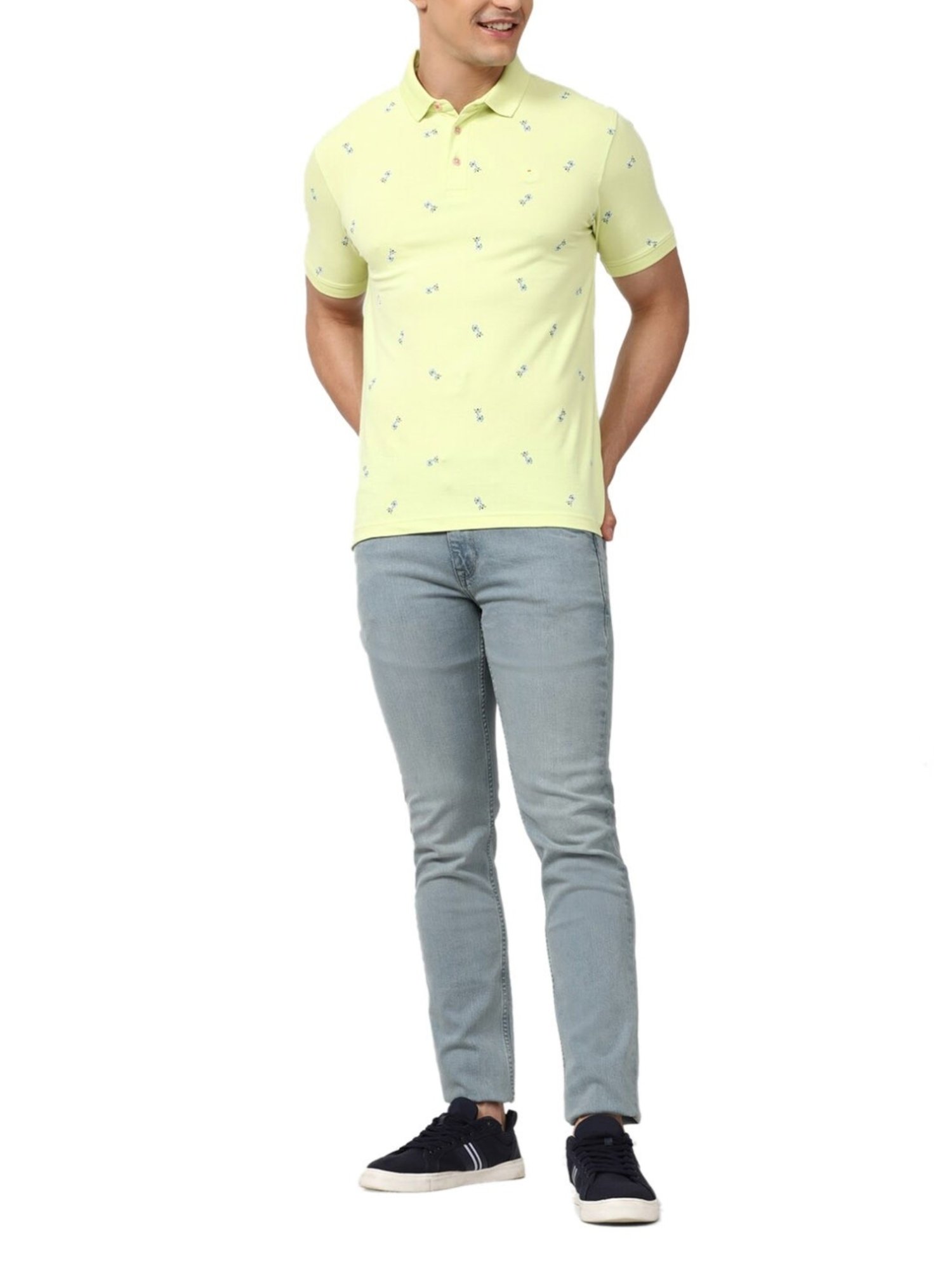 Simon Carter London Regular Blue Lightly Washed Mid Rise Jeans