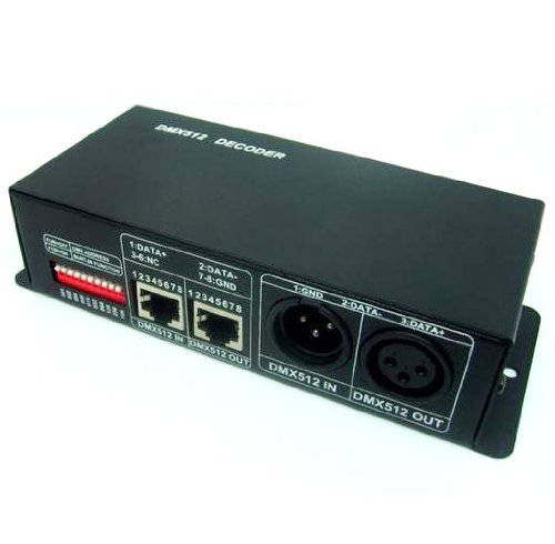 3 Channels DMX-512 Decoder Controller for RGB LED Lamp Light Multi-functional Full-color Controller