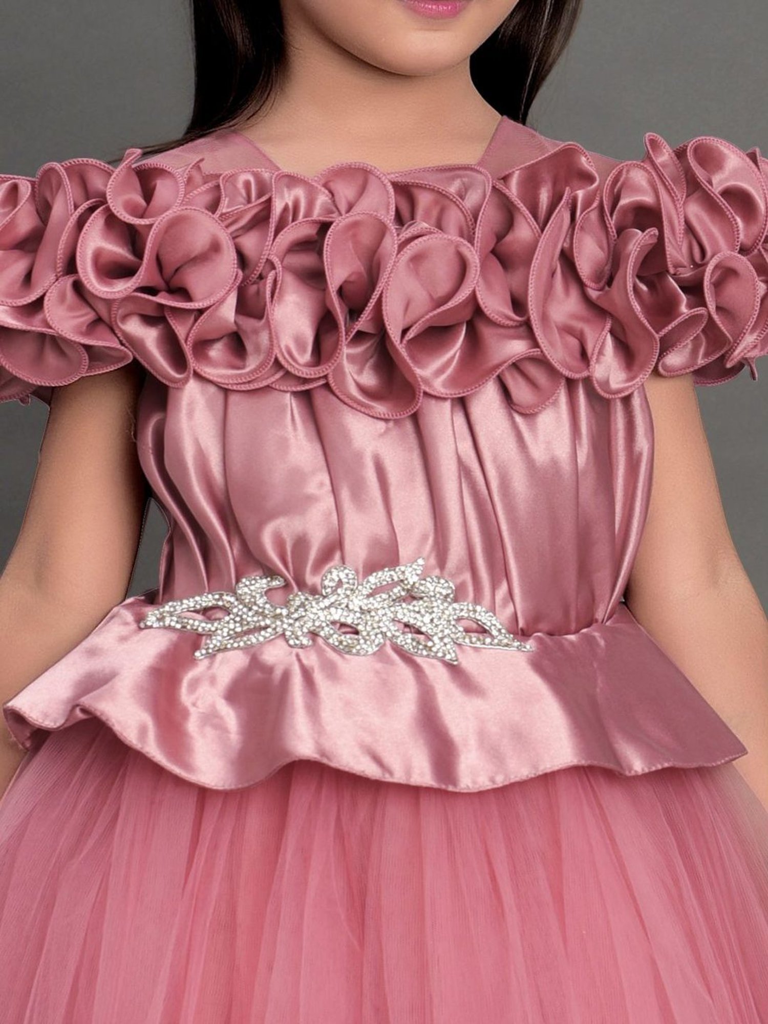 Pink Chick Kids Dusty Pink Regular Fit Gown