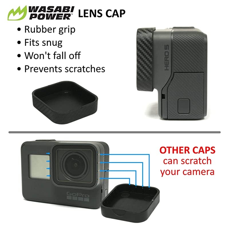 Lens Cap (x2) & Screen Protector (x2) for GoPro HERO7, HERO6, HERO5 Black