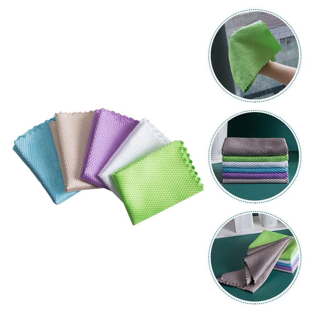 5 Sheets of Dish Towels Household Dishcloths Water-absorbing Dishcloths Housework Supplies for Home Kitchen