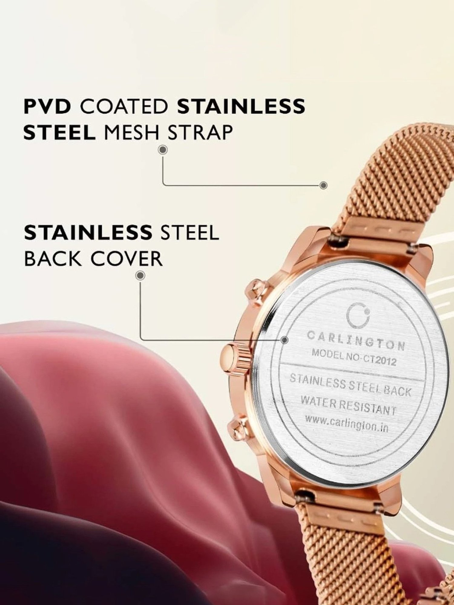 CARLINGTON CT 2012 Analog Watch for Women