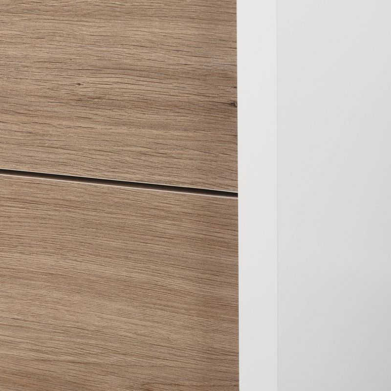 Cookie Changing Table - Pure White and Rustic Oak - South Shore