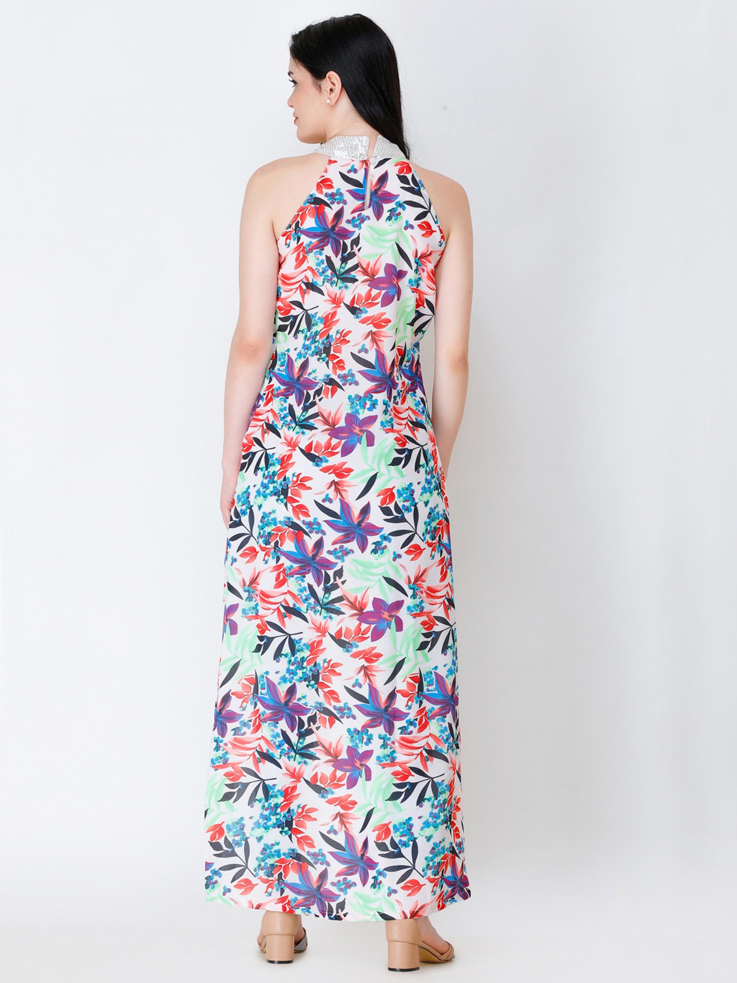 Scorpius White Embellished Long Top