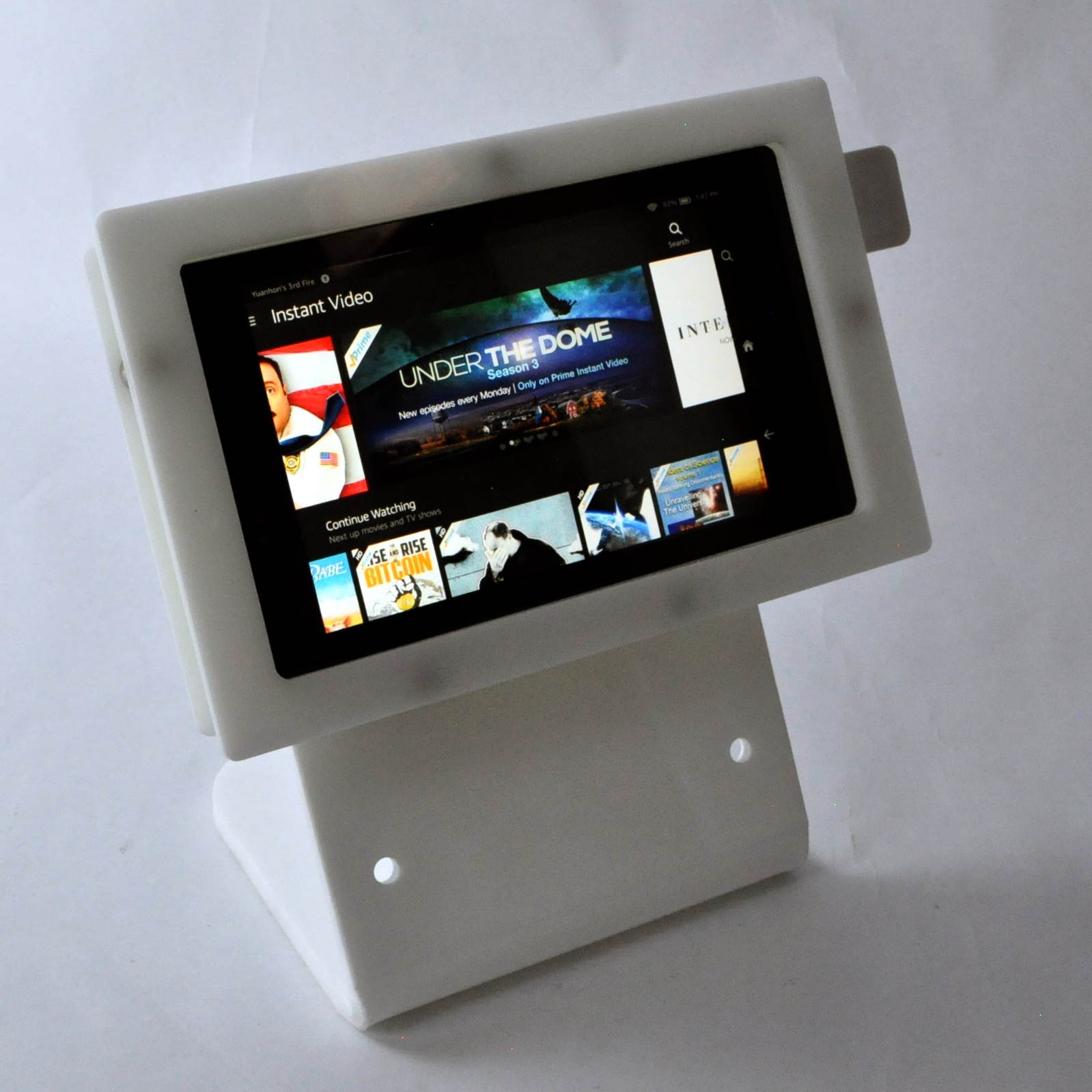 Amazon Fire 7" Security Anti-Theft Acrylic VESA Enclosure with Desktop Stand (Black)