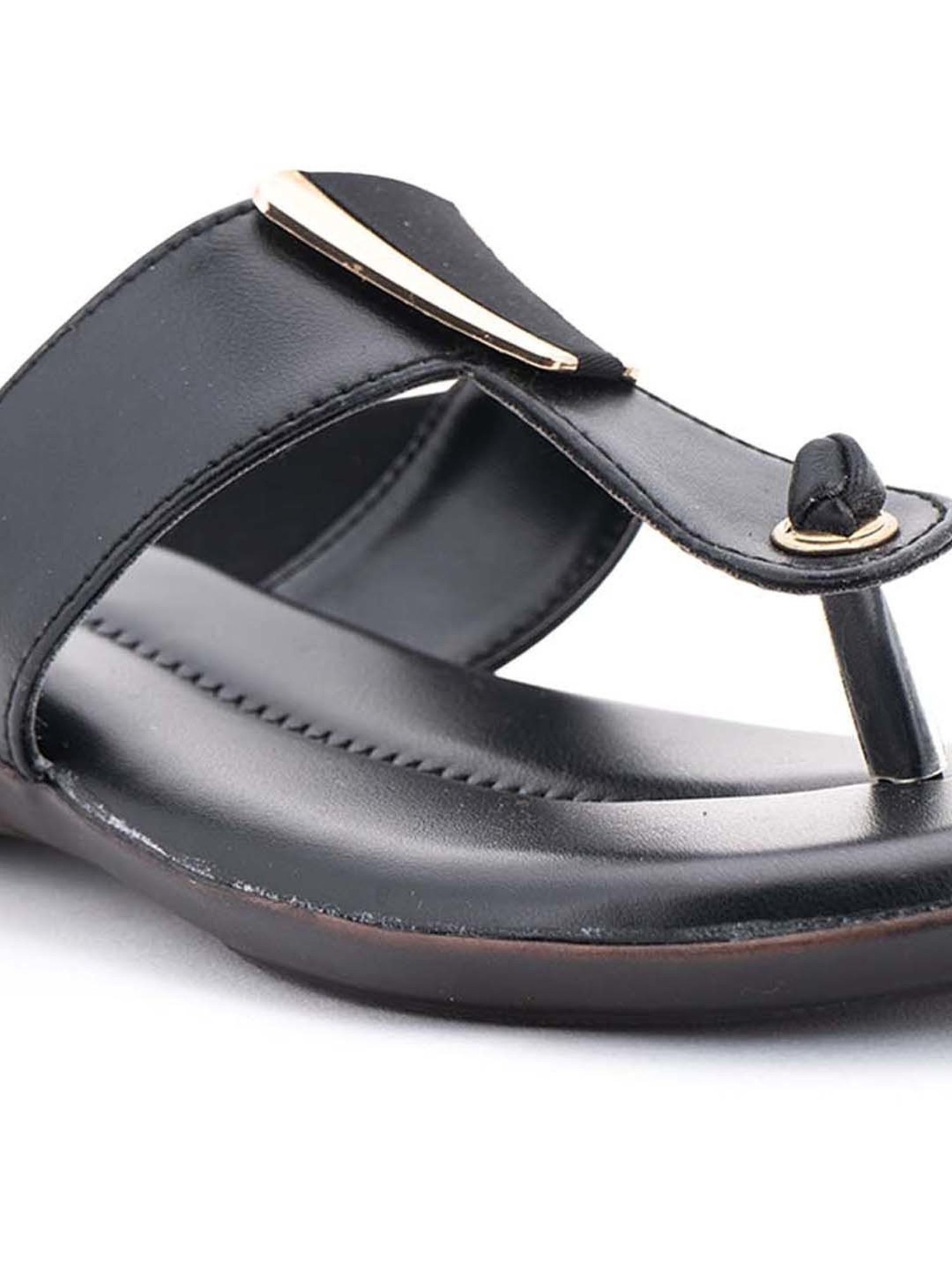 Khadim's Women's Black Thong Sandals