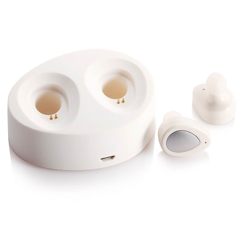 TWS K2 Bluetooth Earbuds True Wireless Mini Stereo Earphone with Charging Socket Play Music for iPhone 7 Plus