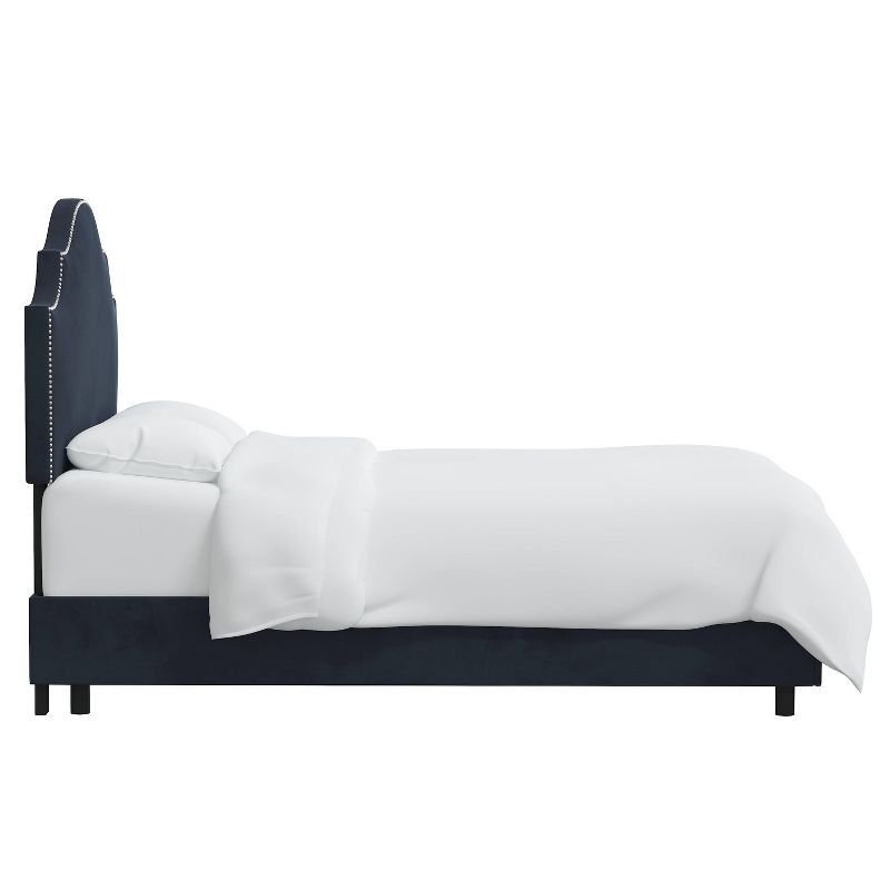 Twin Kids' Nail Button Notched Bed Premier Lazuli Blue - Skyline Furniture