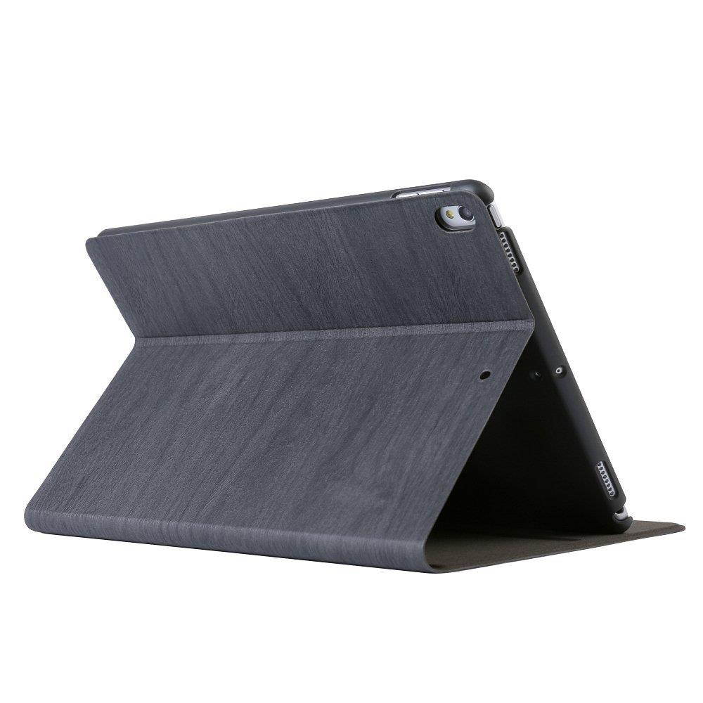 SumacLife Vintage Grain Protective Portfolio Case for Apple iPad Pro 10.5 Models (Exact Classic Black - DF_IPPLEA361