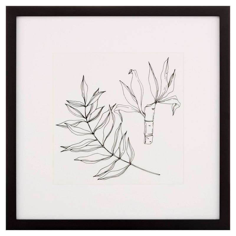 8" x 8" 9pc Gallery Wall Frame Set with Decorative Art Prints and Hanging Template Natural - Gallery Solutions