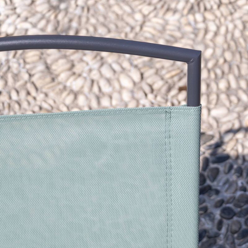 5pc Patio Dining Set with Folding Chairs & Table - Green - Crestlive Products