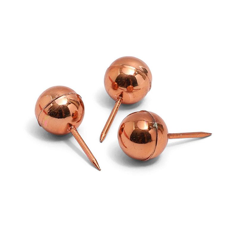 Paper Junkie 126-Piece Diamond Metallic Rose Gold Paper Clips, Push Pins, Binder Clips Set with Box