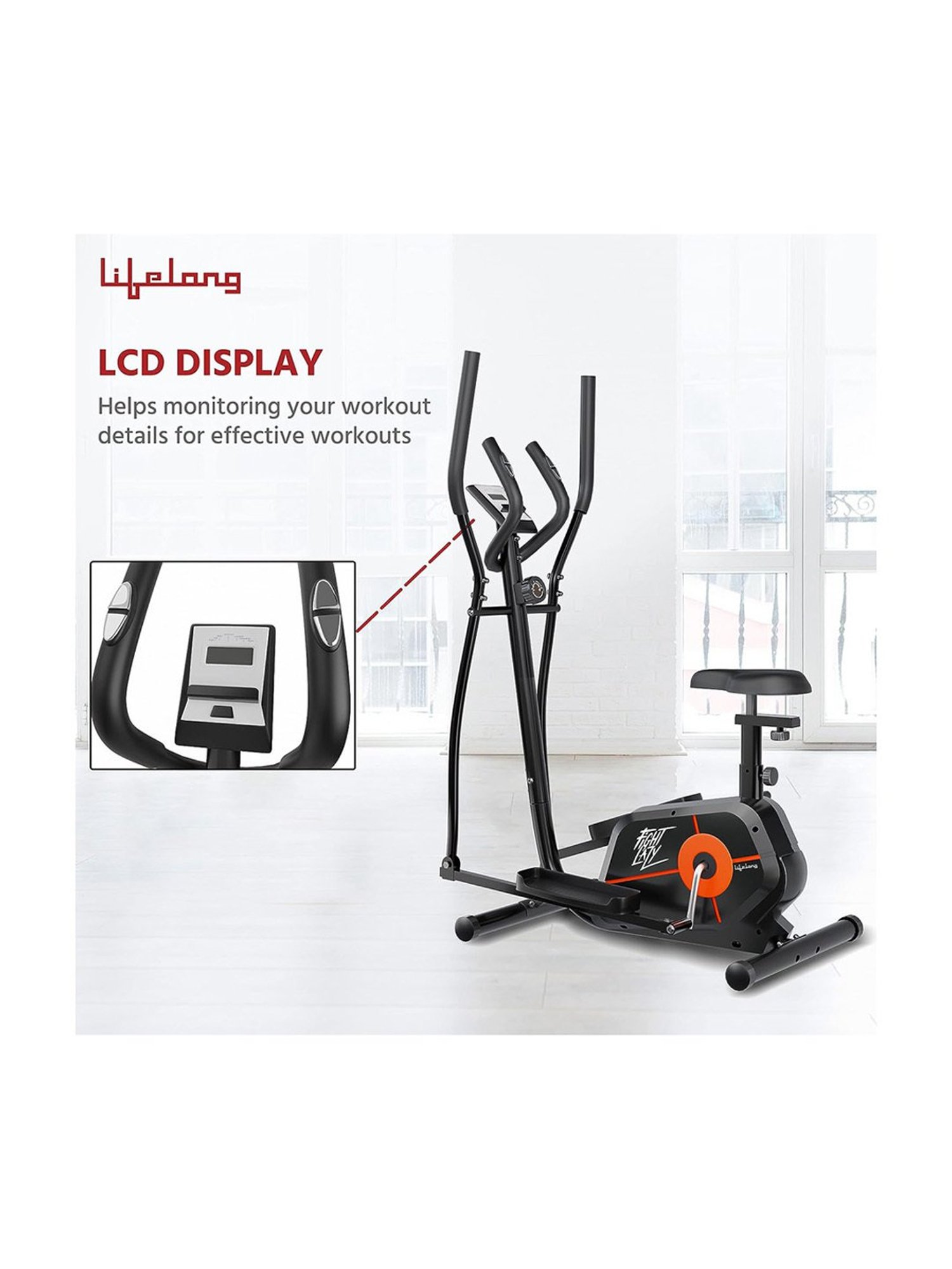 Lifelong Elliptical Cross Exercise Bike (Black) Size - One Size