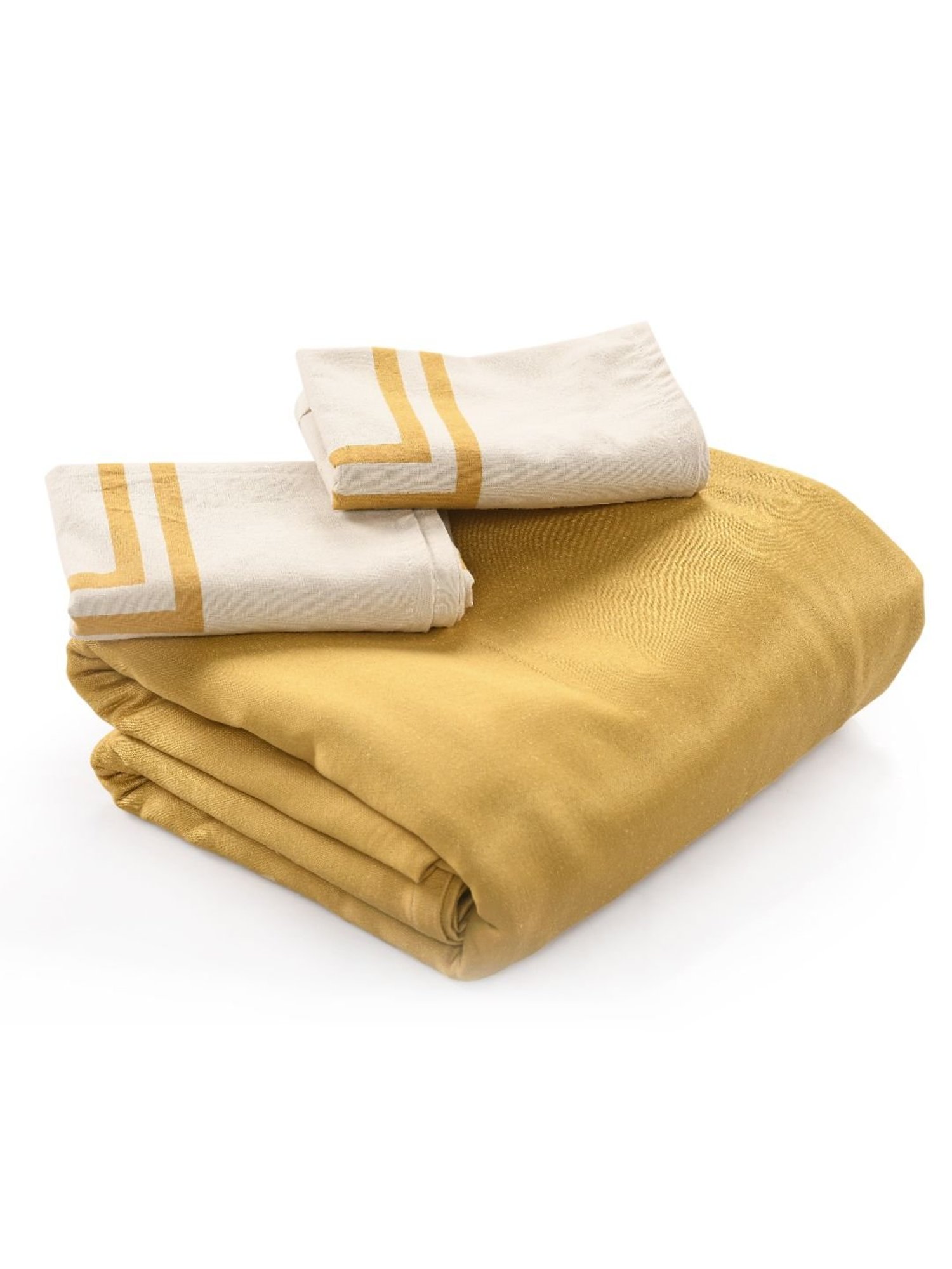 Saral Home Abstract Yellow 155 TC Cotton Double Sized Bed Sheet with 2 Pillow Covers