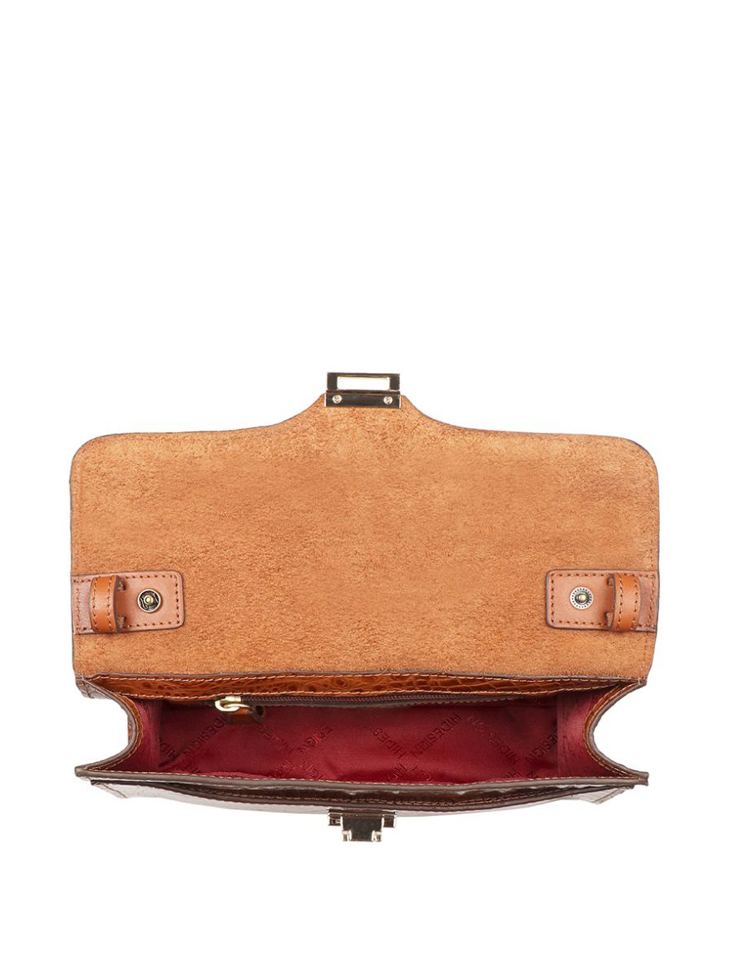 Hidesign Core Stampa 02 Baby Mel Ranch Tan Textured Medium Sling Handbag