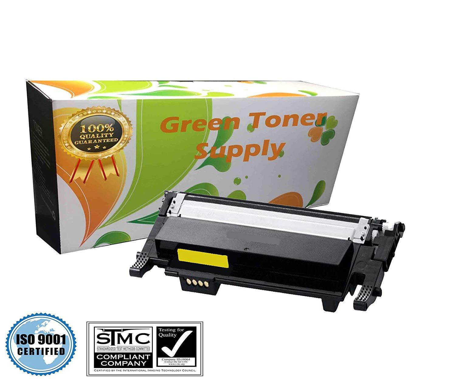 Green Toner Supply (TM) New Compatible [Samsung CLT-Y406S] Yellow LaserJet Toner Cartridges for Samsung CLP-365, CLP-365W, CLX-3305FN, CLX-3305FW, CLX-3305W