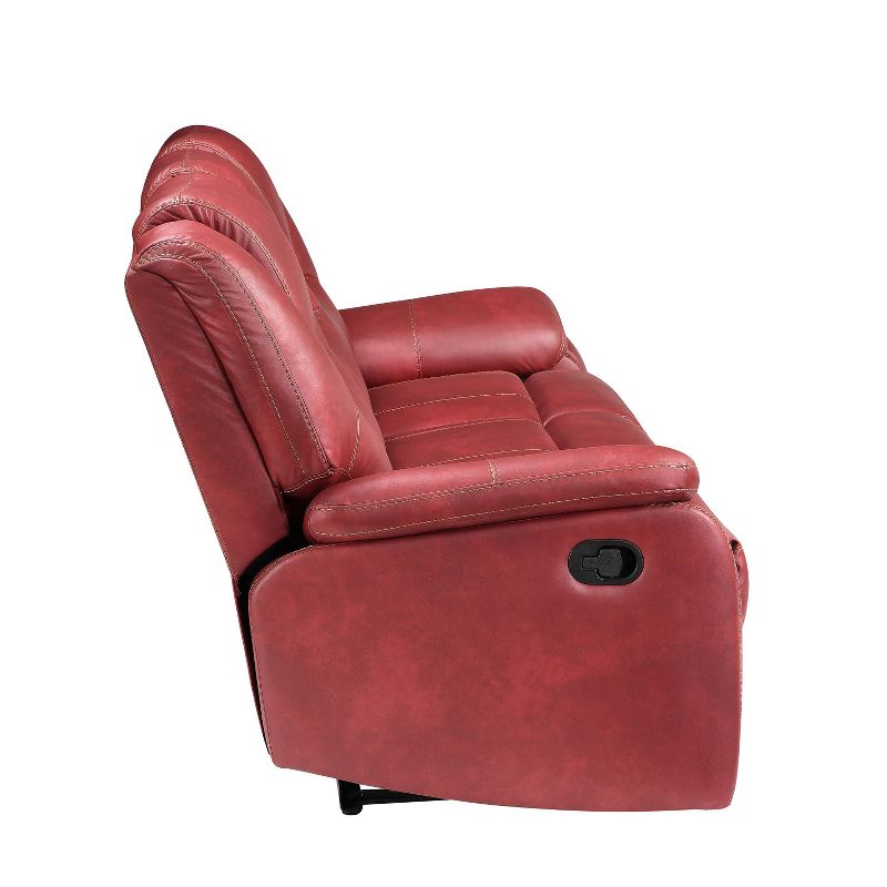 Katrine Manual Reclining Sofa Red - Steve Silver Co.