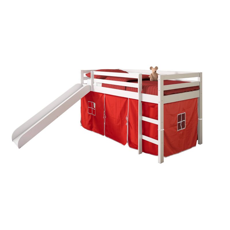 Tent Bed with Kit White/Red - Donco Kids