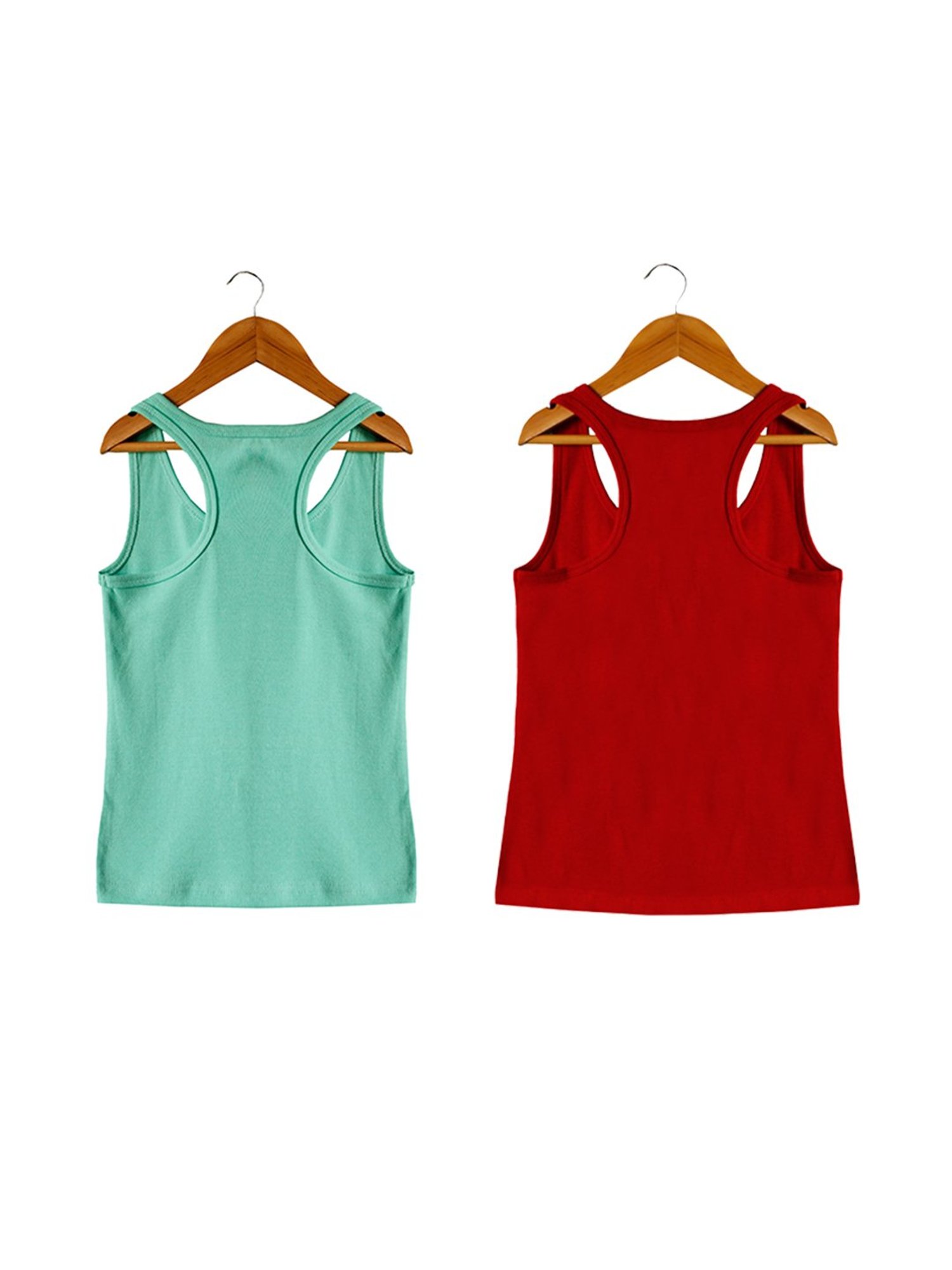 Kiddopanti Kids Black & Pink Solid Camisole (Pack Of 2)