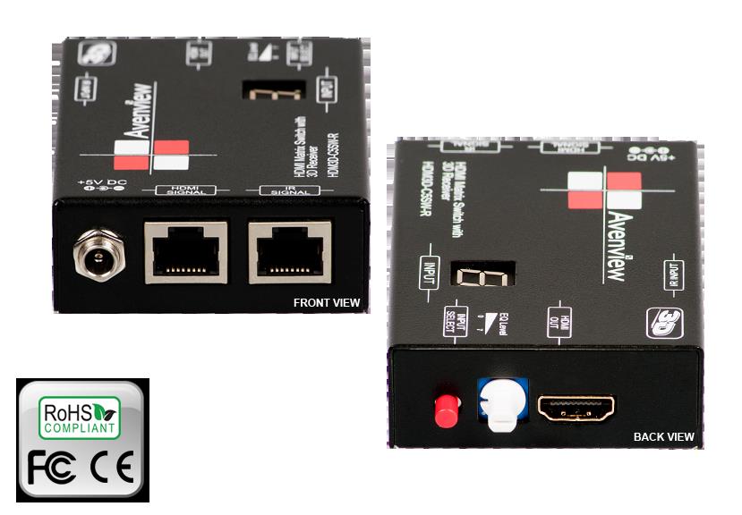 HDMI 3D Receiver over CAT5 for 4X4 and 8X8 HDMI Matrix Switch