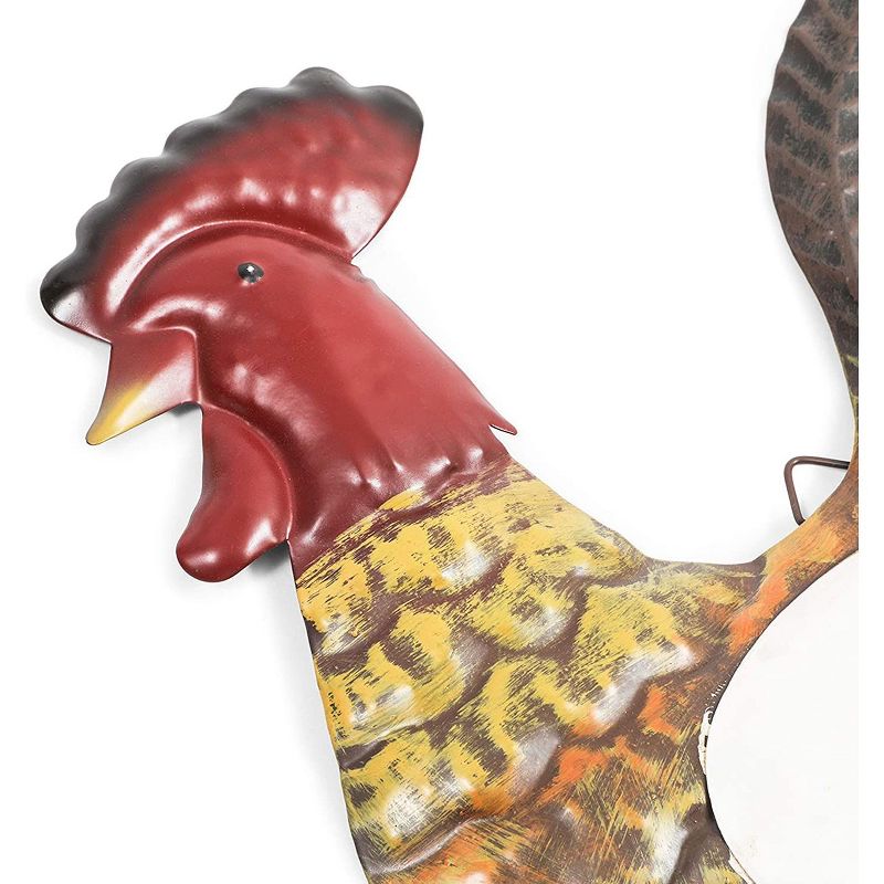 Farmlyn Creek 3 Pack French Country Metal Rooster Trio for Barn Home Wall Decor (11.5 In)