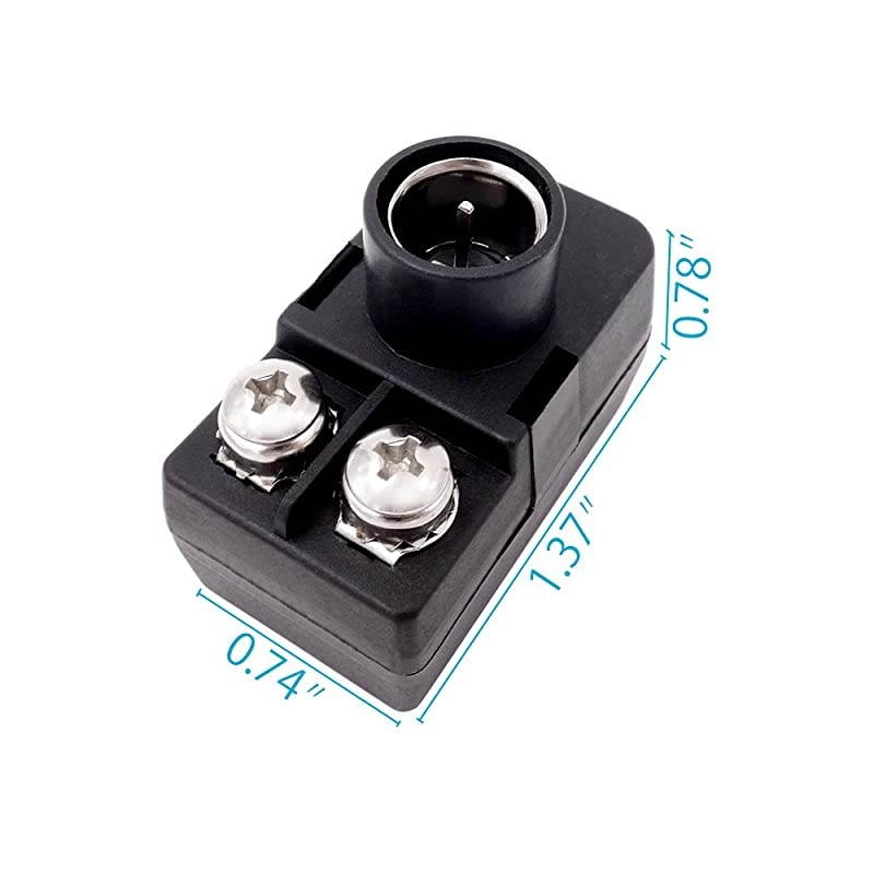 2 Pack) 300 Ohm to 75 Ohm UHF VHF FM Matching Transformer Balun Converter Adapter with F Type Male Coax Coaxial Connector Plug for Antenna Cable Cord TV