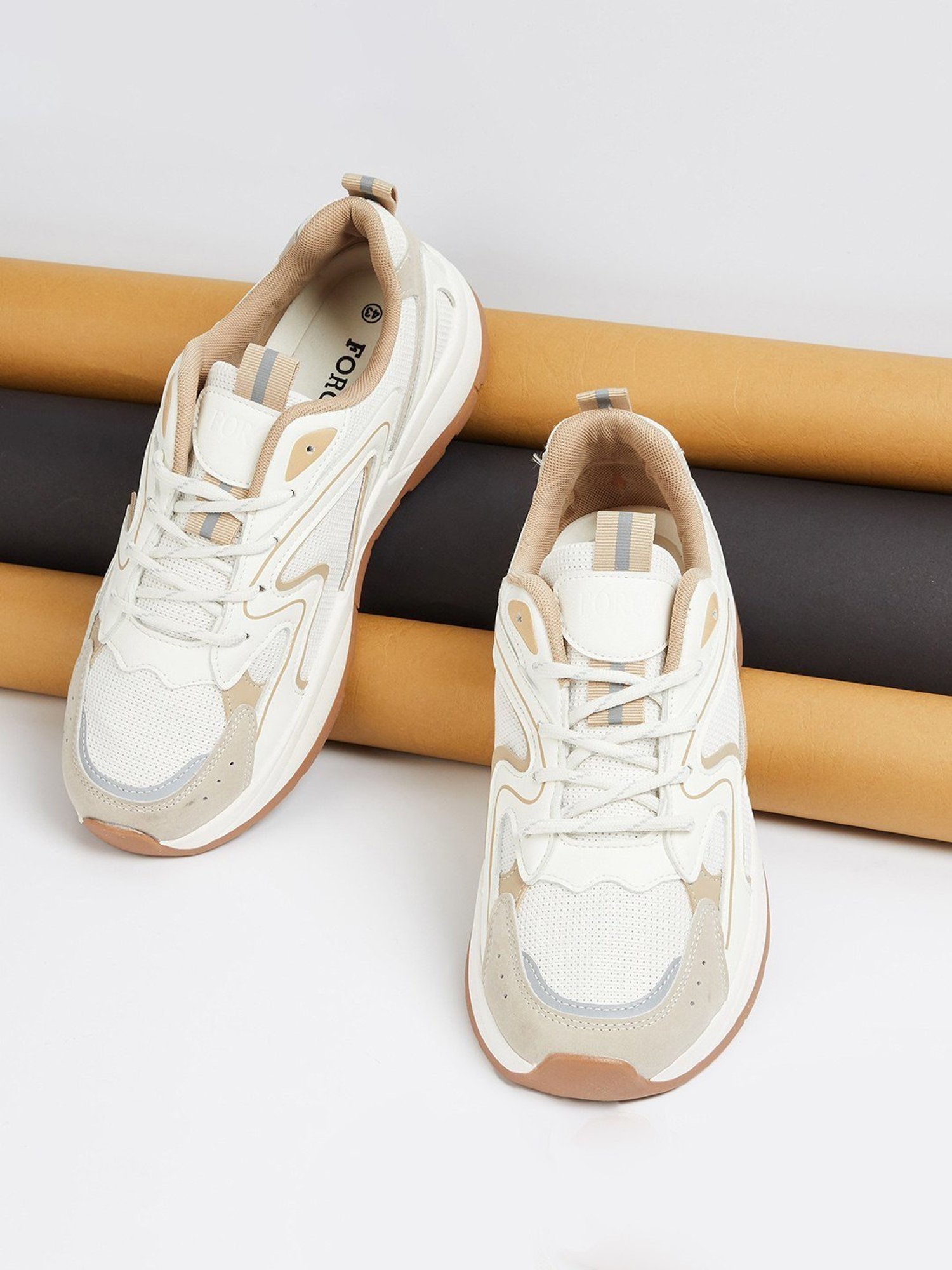 Forca by Lifestyle Men's Beige Running Shoes