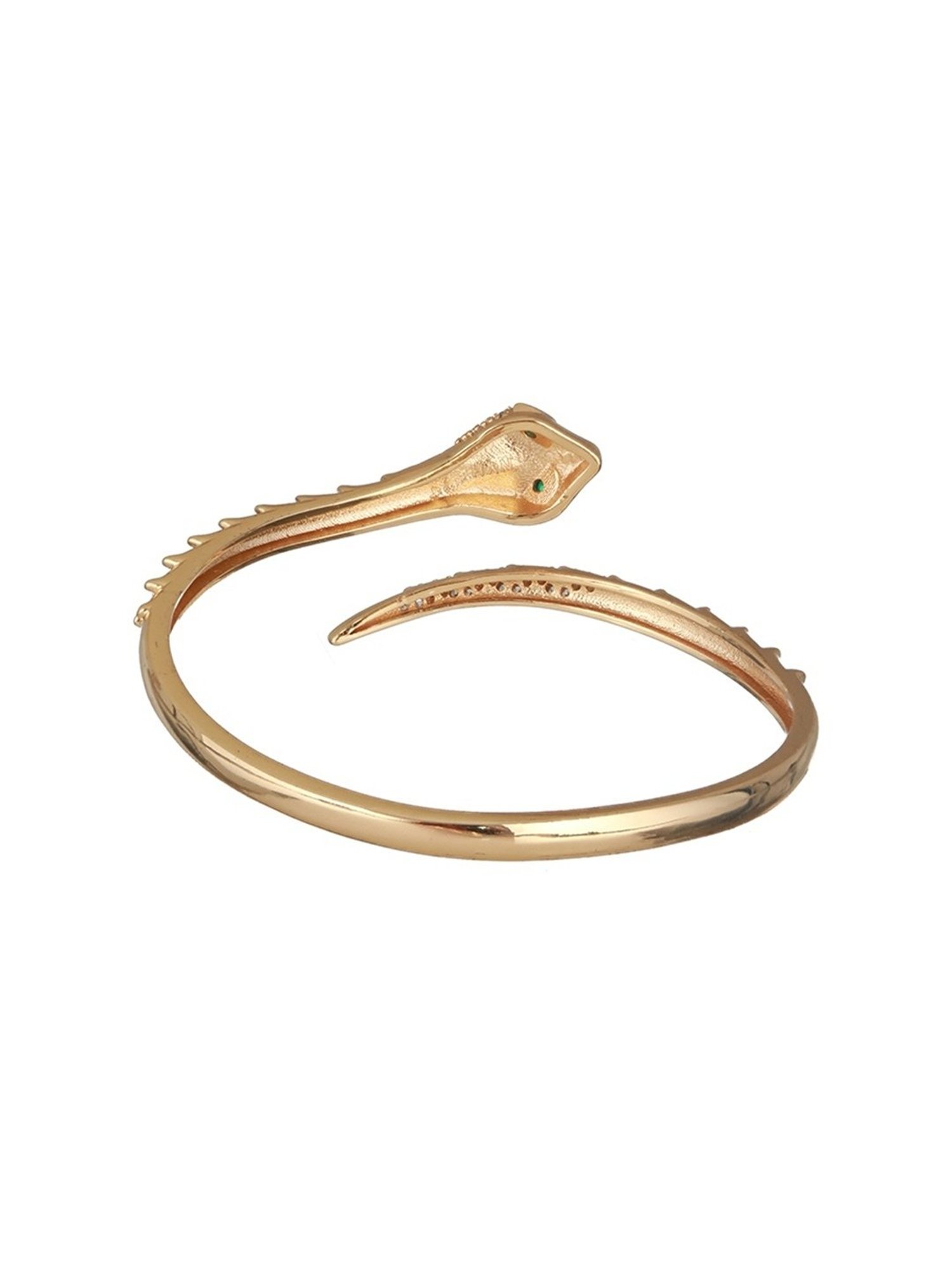 Prita by Priyaasi Gold Plated Snake Bracelet & Ring Set