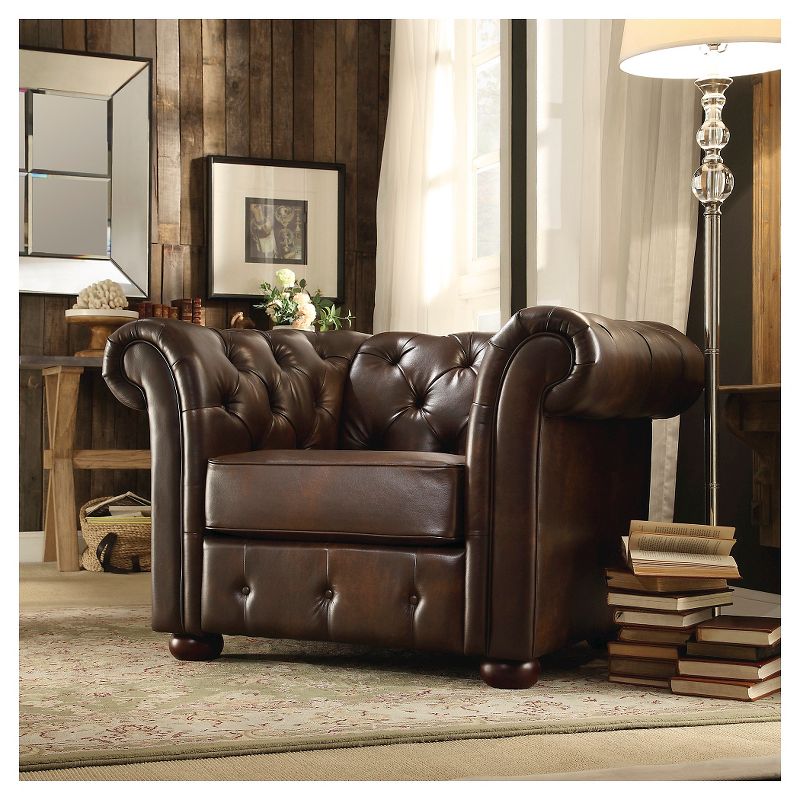 Chesterfield Armchair Chocolate - Inspire Q
