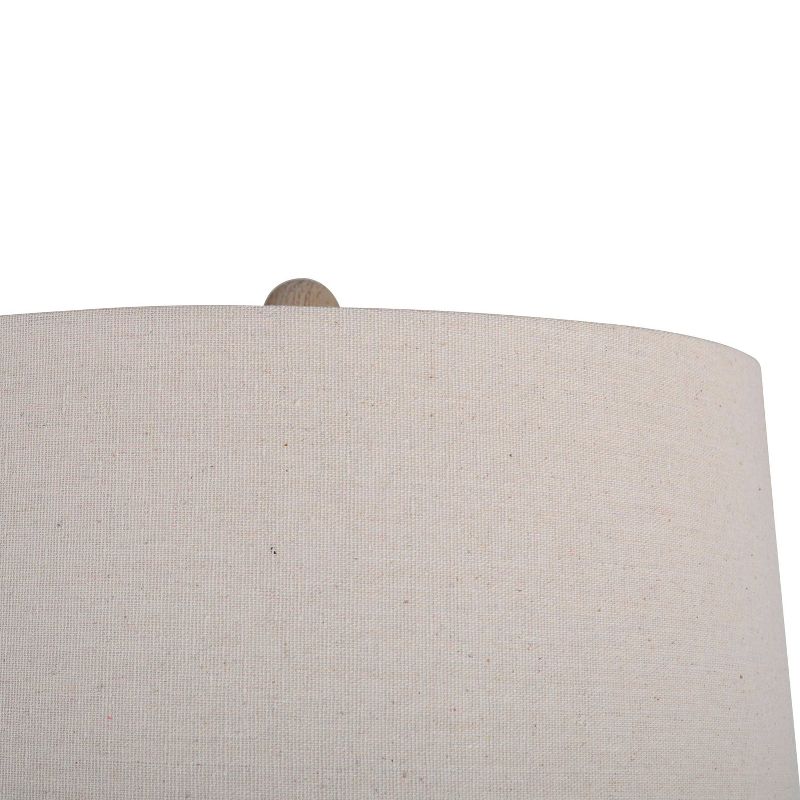 Distressed Resin Floor Lamp Washed Wood - Decor Therapy