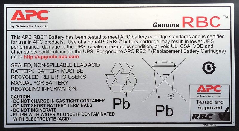 APC UPS Battery Replacement for APC UPS Models BE650G1, BE750G, BR700G, BE850M2, BX850M, BE650G, BN600, BN650M1, BN700MC, BN900M, and select others (RBC17)