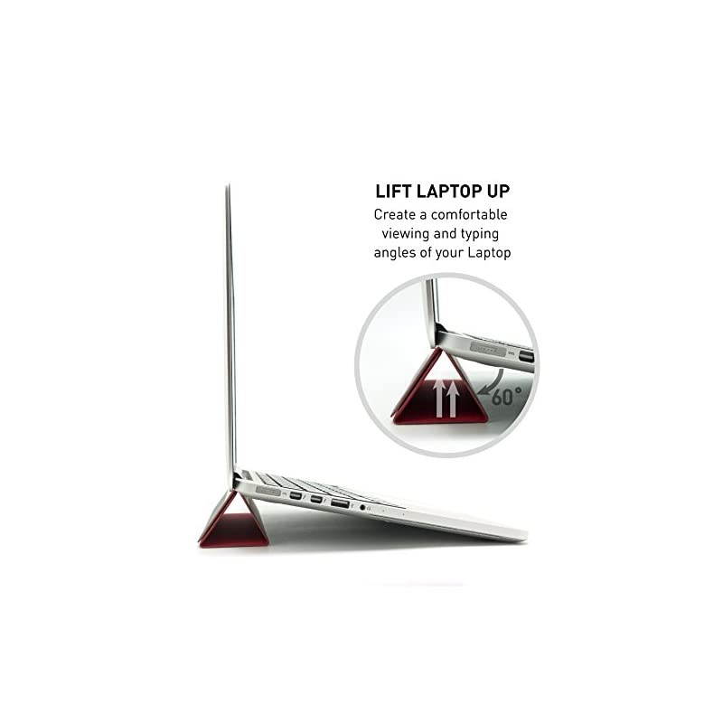 Pyramid Foldable Laptop Stand Lightweight Laptop Stand AntiSlide and Portable Notebook Stand Compatible with MacBookMacBook AirMacBook Pro Tablets and Laptops up to 15 Royal Red