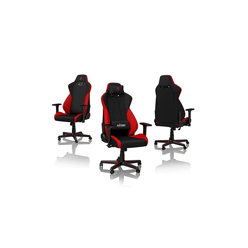 S300 Gaming Chair - Inferno Red - Office Chair - Ergonomic - Cloth Cover - Up to 300 lbs Users - 90&deg; to 135&deg; Reclinable - Adjustable Height & Armrests